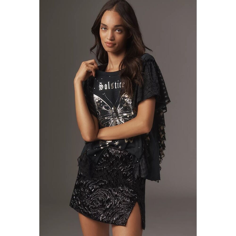 Anthropologie Pilcro Oversized Golden Hour Tee Size S - Picture 2 of 10